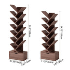 Contemporary Tiered Wooden Bookshelf Narrow Open Display Shelf Eco-Friendly Board Storage Rack for Home Office | Living Room and Bedroom