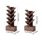 Contemporary Tiered Wooden Bookshelf Narrow Open Display Shelf Eco-Friendly Board Storage Rack for Home Office | Living Room and Bedroom