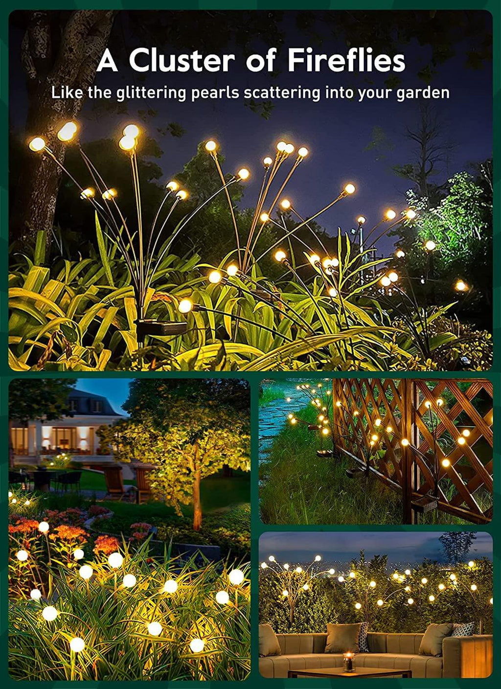 Solar Garden Stake Light LED Outdoor Path Light White Weatherproof with Dusk to Dawn Sensor for Garden | Patio and Balcony