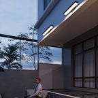 Modern Minimalist Rectangular LED Outdoor Wall Light Waterproof Stainless Steel Wall Sconce with Optional Sensor for Patio | Garden and Entrance