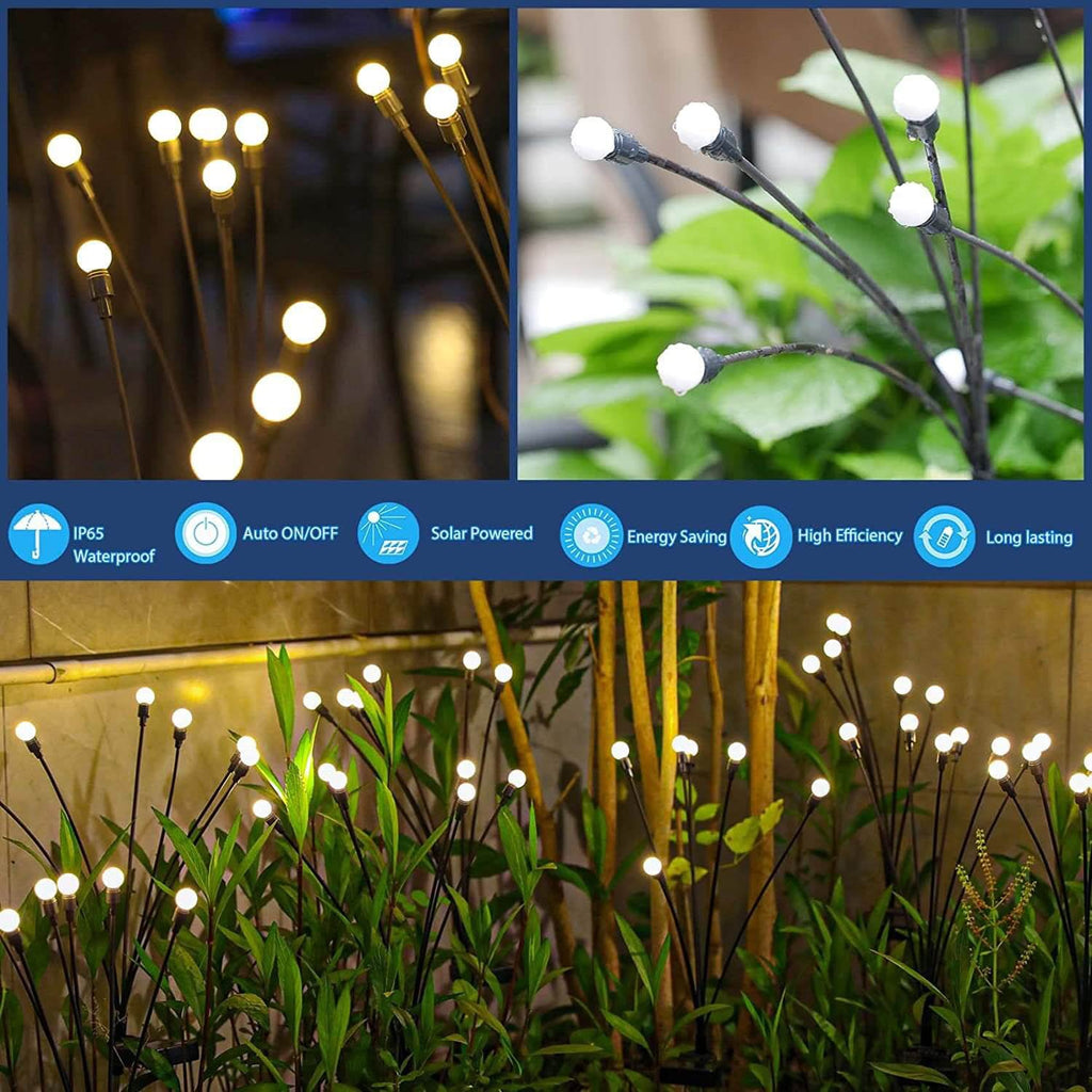 Solar Garden Stake Light LED Outdoor Path Light White Weatherproof with Dusk to Dawn Sensor for Garden | Patio and Balcony