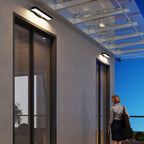 Modern Minimalist Rectangular LED Outdoor Wall Light Waterproof Stainless Steel Wall Sconce with Optional Sensor for Patio | Garden and Entrance