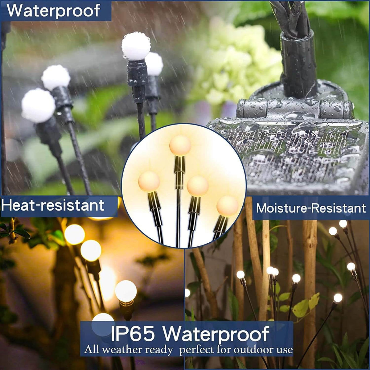 Solar Garden Stake Light LED Outdoor Path Light White Weatherproof with Dusk to Dawn Sensor for Garden | Patio and Balcony