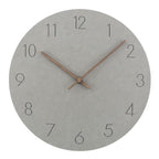 Silent Wall Clock Nordic Minimalist Non-Ticking MDF Clock with Walnut Wood Hands for Living Room | Bedroom | Kitchen and Office
