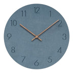 Silent Wall Clock Nordic Minimalist Non-Ticking MDF Clock with Walnut Wood Hands for Living Room | Bedroom | Kitchen and Office