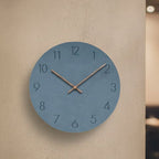 Silent Wall Clock Nordic Minimalist Non-Ticking MDF Clock with Walnut Wood Hands for Living Room | Bedroom | Kitchen and Office
