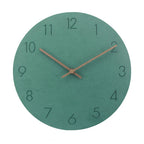 Silent Wall Clock Nordic Minimalist Non-Ticking MDF Clock with Walnut Wood Hands for Living Room | Bedroom | Kitchen and Office