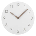 Silent Wall Clock Nordic Minimalist Non-Ticking MDF Clock with Walnut Wood Hands for Living Room | Bedroom | Kitchen and Office