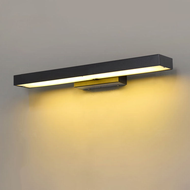 Modern Minimalist Rectangular LED Outdoor Wall Light Waterproof Stainless Steel Wall Sconce with Optional Sensor for Patio | Garden and Entrance