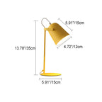 Nordic Macaron Iron Bucket Table Lamp Metal Shade Plug-In Bedside Lamp E27 for Bedroom | Living Room and Study
