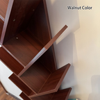 Contemporary Tiered Wooden Bookshelf Narrow Open Display Shelf Eco-Friendly Board Storage Rack for Home Office | Living Room and Bedroom