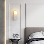 Nordic Minimalist Glass Ring Wall Sconce Metal Base G9 Hardwired Wall Light for Hallway | Bedroom and Living Room