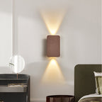 Nordic Minimalist Aluminium Rectangular Flat Panel LED Wall Sconce Twin Light Hardwired Wall Light for Hallway | Bedroom and Living Room