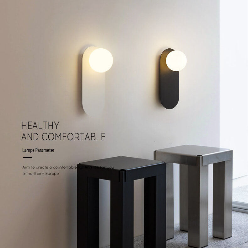 Nordic Minimalist Glass Ring Wall Sconce Metal Base G9 Hardwired Wall Light for Hallway | Bedroom and Living Room