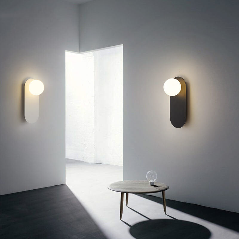 Nordic Minimalist Glass Ring Wall Sconce Metal Base G9 Hardwired Wall Light for Hallway | Bedroom and Living Room