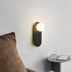 Nordic Minimalist Glass Ring Wall Sconce Metal Base G9 Hardwired Wall Light for Hallway | Bedroom and Living Room
