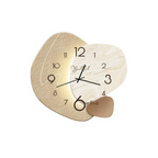 Scandinavian Wall Clock Silent Non-Ticking Minimalist Round Clock Large Clear Numbers for Living Room | Bedroom and Office