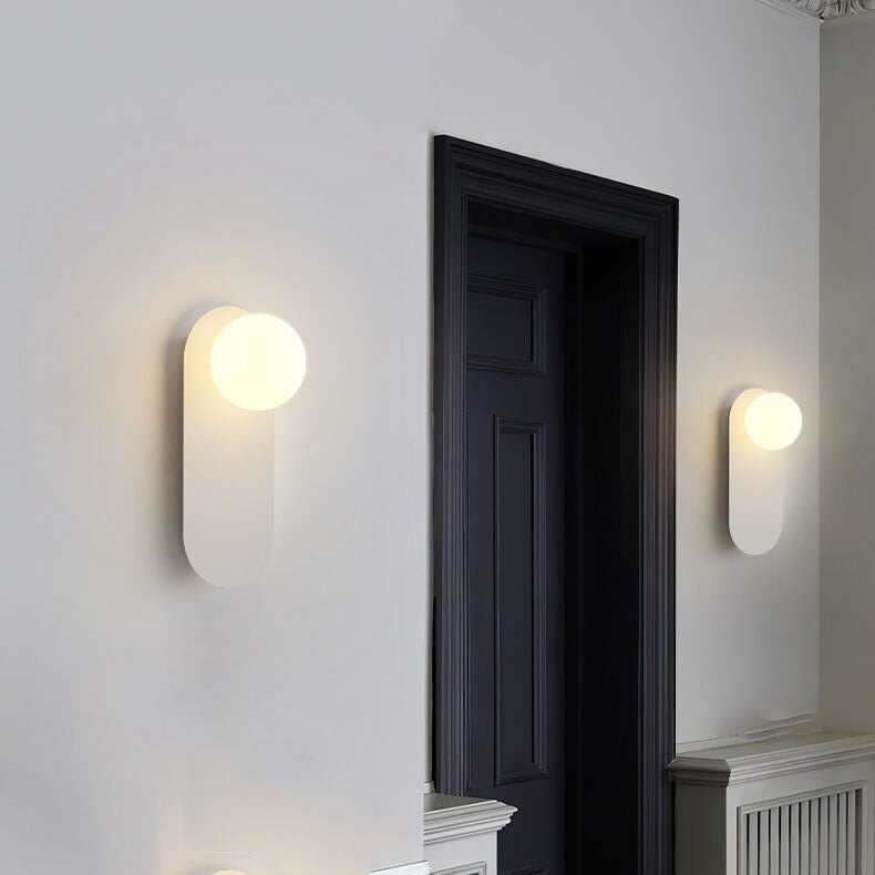 Nordic Minimalist Glass Ring Wall Sconce Metal Base G9 Hardwired Wall Light for Hallway | Bedroom and Living Room