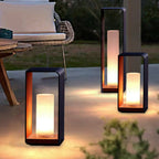 Modern Minimalist Square Frame Stainless Steel Acrylic LED Lawn Light Outdoor Landscape Post Light Hardwired or Solar for Garden | Patio and Pathway