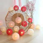 Cotton Ball String Lights LED Fairy Light Garland USB or Battery Powered Warm Glow for Bedroom | Nursery and Party Decoration