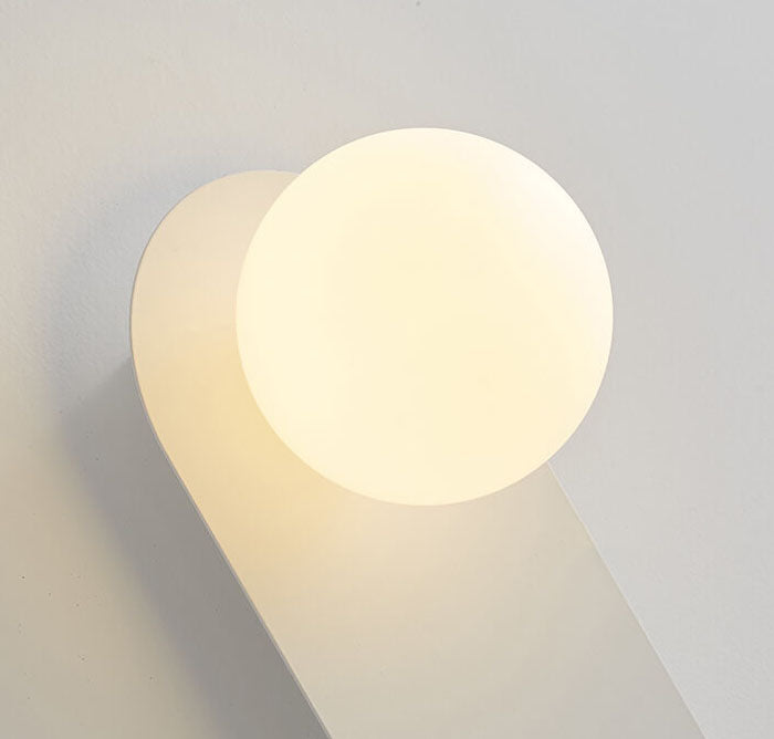 Nordic Minimalist Glass Ring Wall Sconce Metal Base G9 Hardwired Wall Light for Hallway | Bedroom and Living Room