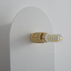 Nordic Minimalist Glass Ring Wall Sconce Metal Base G9 Hardwired Wall Light for Hallway | Bedroom and Living Room