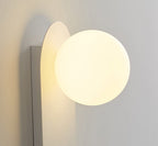 Nordic Minimalist Glass Ring Wall Sconce Metal Base G9 Hardwired Wall Light for Hallway | Bedroom and Living Room