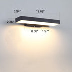 Modern Minimalist Rectangular LED Outdoor Wall Light Waterproof Stainless Steel Wall Sconce with Optional Sensor for Patio | Garden and Entrance