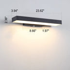 Modern Minimalist Rectangular LED Outdoor Wall Light Waterproof Stainless Steel Wall Sconce with Optional Sensor for Patio | Garden and Entrance