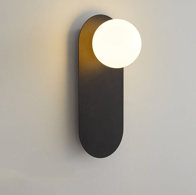 Nordic Minimalist Glass Ring Wall Sconce Metal Base G9 Hardwired Wall Light for Hallway | Bedroom and Living Room
