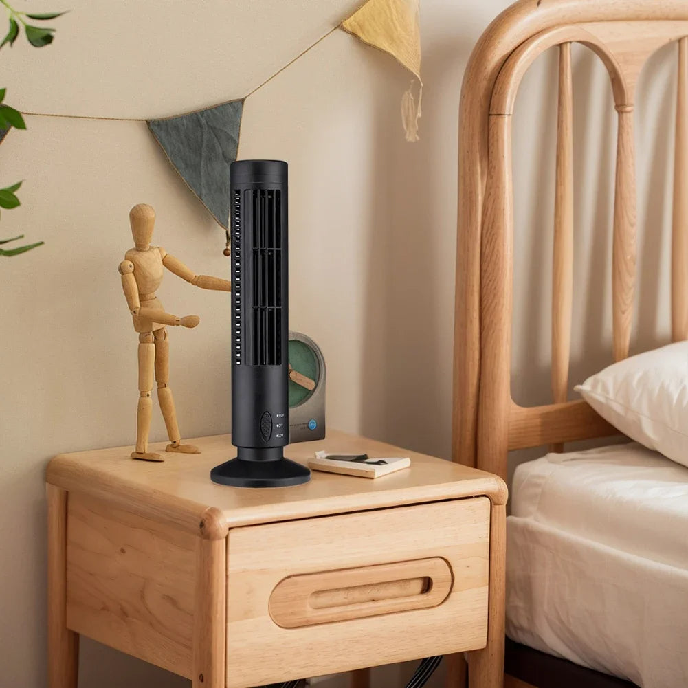 Electric Bladeless Mini Tower Cooling Desktop Fan | USB Powered