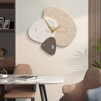 Scandinavian Wall Clock Silent Non-Ticking Minimalist Round Clock Large Clear Numbers for Living Room | Bedroom and Office