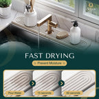 Diatomite Stone Sink Mat Super-Absorbent Quick-Drying Drying Mat for Kitchen Sink | Tap and Benchtop