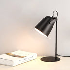Nordic Macaron Iron Bucket Table Lamp Metal Shade Plug-In Bedside Lamp E27 for Bedroom | Living Room and Study