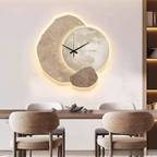 Scandinavian Wall Clock Silent Non-Ticking Minimalist Round Clock Large Clear Numbers for Living Room | Bedroom and Office
