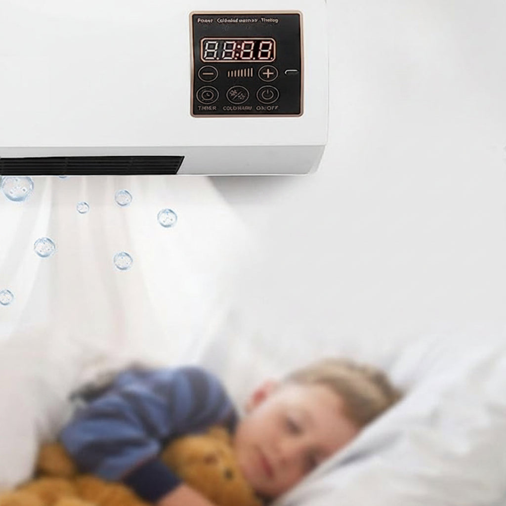 Wall Mounted Air Conditioner Without Outdoor Unit Cooling | Heating | Fan and Dehumidifier with Timer and LCD Display for Bedroom | Attic and Office