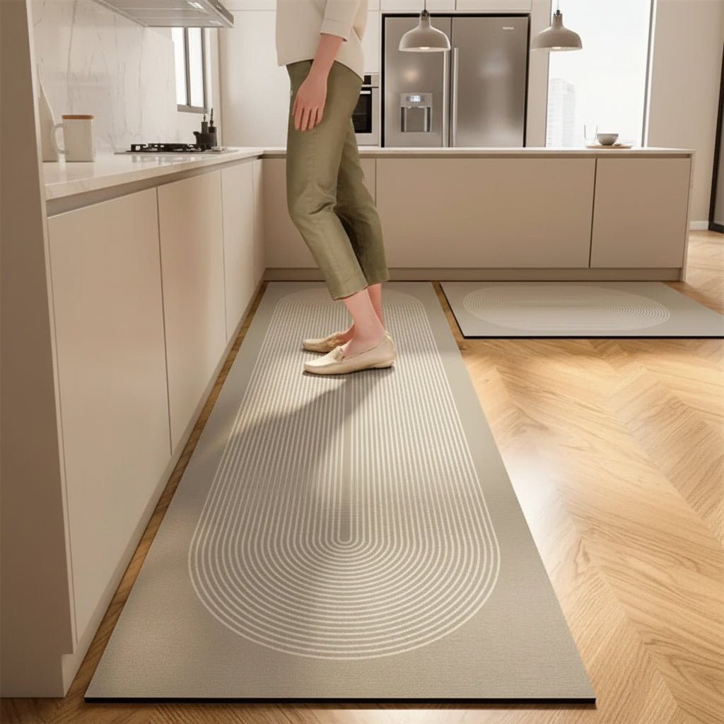 Anti-Fatigue Kitchen Rug Absorbent Quick-Drying Low Pile Mat with Non-Slip Rubber Backing for Kitchen | Bathroom and Laundry