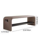 Modern Minimalist Shoe Bench Synthetic Leather Padded Seat Carbon Steel Frame with Storage Shelf Entryway Bench for Hallway | Bedroom and Living Room