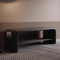 Modern Minimalist Shoe Bench Synthetic Leather Padded Seat Carbon Steel Frame with Storage Shelf Entryway Bench for Hallway | Bedroom and Living Room