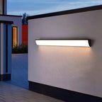 Modern Minimalist Waterproof Rectangular LED Outdoor Wall Light Aluminium Acrylic Linear Wall Sconce Hardwired for Garden | Patio and Balcony