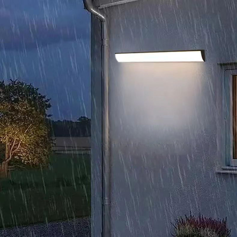 Modern Minimalist Waterproof Rectangular LED Outdoor Wall Light Aluminium Acrylic Linear Wall Sconce Hardwired for Garden | Patio and Balcony