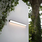 Modern Minimalist Waterproof Rectangular LED Outdoor Wall Light Aluminium Acrylic Linear Wall Sconce Hardwired for Garden | Patio and Balcony