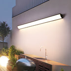 Modern Minimalist Waterproof Rectangular LED Outdoor Wall Light Aluminium Acrylic Linear Wall Sconce Hardwired for Garden | Patio and Balcony