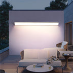 Modern Minimalist Waterproof Rectangular LED Outdoor Wall Light Aluminium Acrylic Linear Wall Sconce Hardwired for Garden | Patio and Balcony