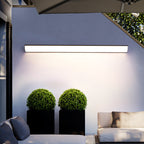 Modern Minimalist Waterproof Rectangular LED Outdoor Wall Light Aluminium Acrylic Linear Wall Sconce Hardwired for Garden | Patio and Balcony