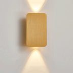 Nordic Minimalist Aluminium Rectangular Flat Panel LED Wall Sconce Twin Light Hardwired Wall Light for Hallway | Bedroom and Living Room