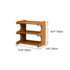 Scandinavian Bamboo Shoe Rack Tiered Open Shelf Shoe Storage Organiser Freestanding for Entryway | Hallway and Living Room
