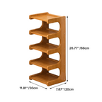 Scandinavian Bamboo Shoe Rack Tiered Open Shelf Shoe Storage Organiser Freestanding for Entryway | Hallway and Living Room