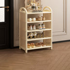 Vintage Rattan Bamboo Shoe Rack Multi-Tier Rectangular Shoe Storage Shelf for Entryway | Hallway and Living Room