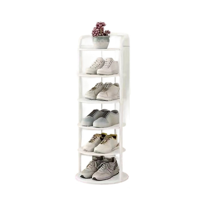 Modern Minimalist Round Metal Shoe Rack Tiered Carbon Steel Shoe Storage Stand Freestanding for Entryway | Hallway and Bedroom